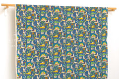 Japanese Fabric Polar Bear and Penguin Go Camping - E - 50cm