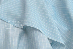 Japanese Fabric Yarn Dyed Cotton Check - blue - 50cm