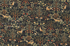 Japanese Fabric Corduroy Where the Animals Meet - E - 50cm