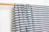Japanese Fabric Yarn Dyed Cotton Stripe - navy - 50cm