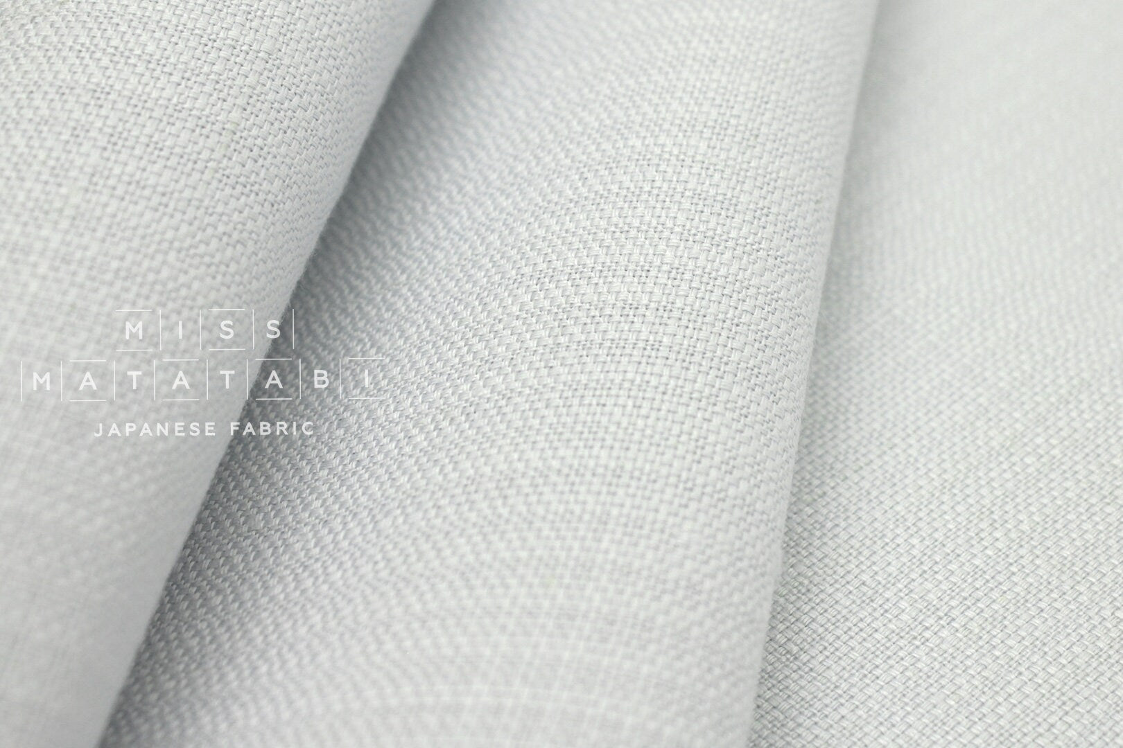 Japanese Fabric Yarn-Dyed Deadstock Cotton - pale grey - 50cm