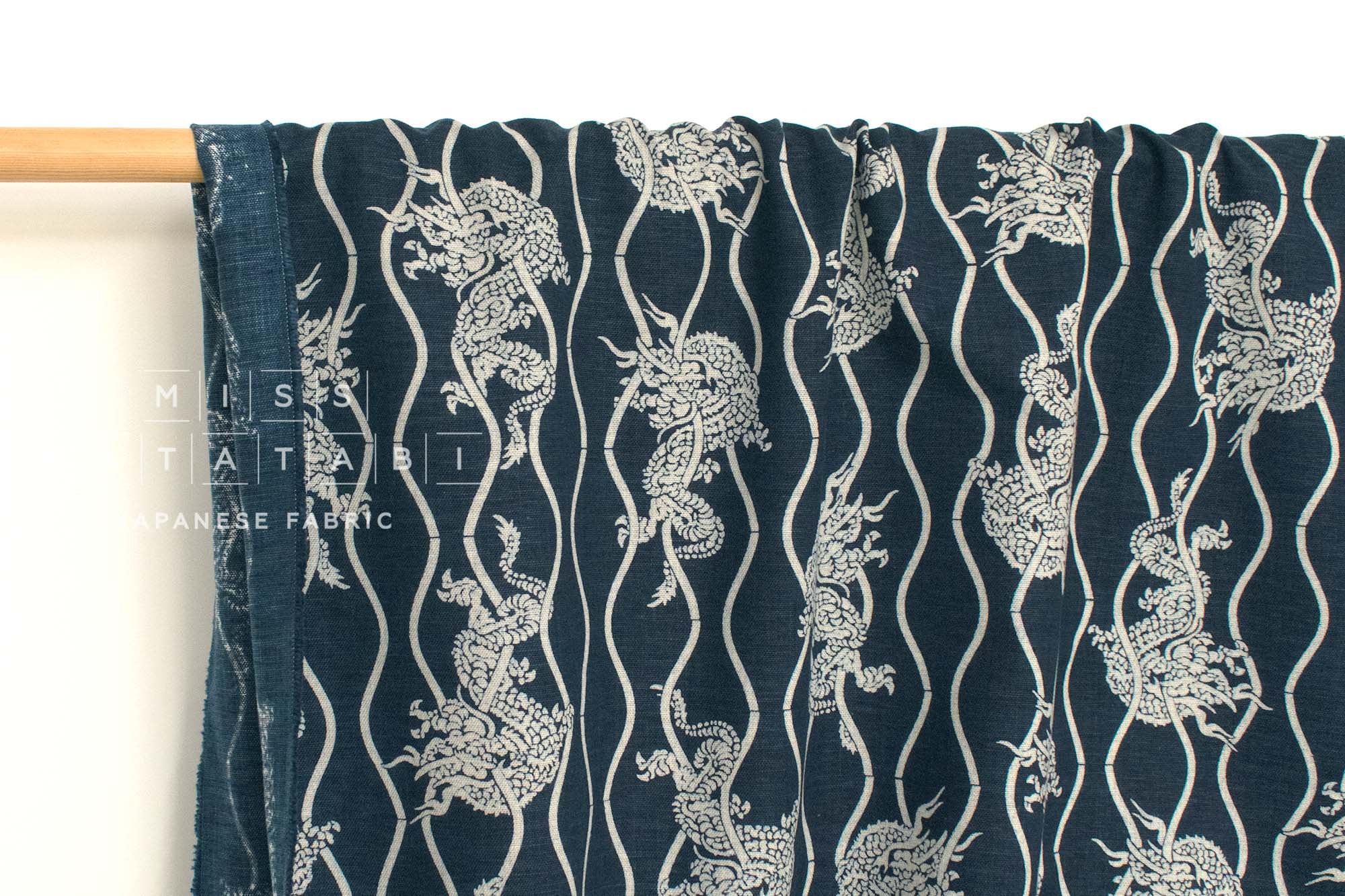 Japanese Fabric Ryu Dragon - 9A - 50cm