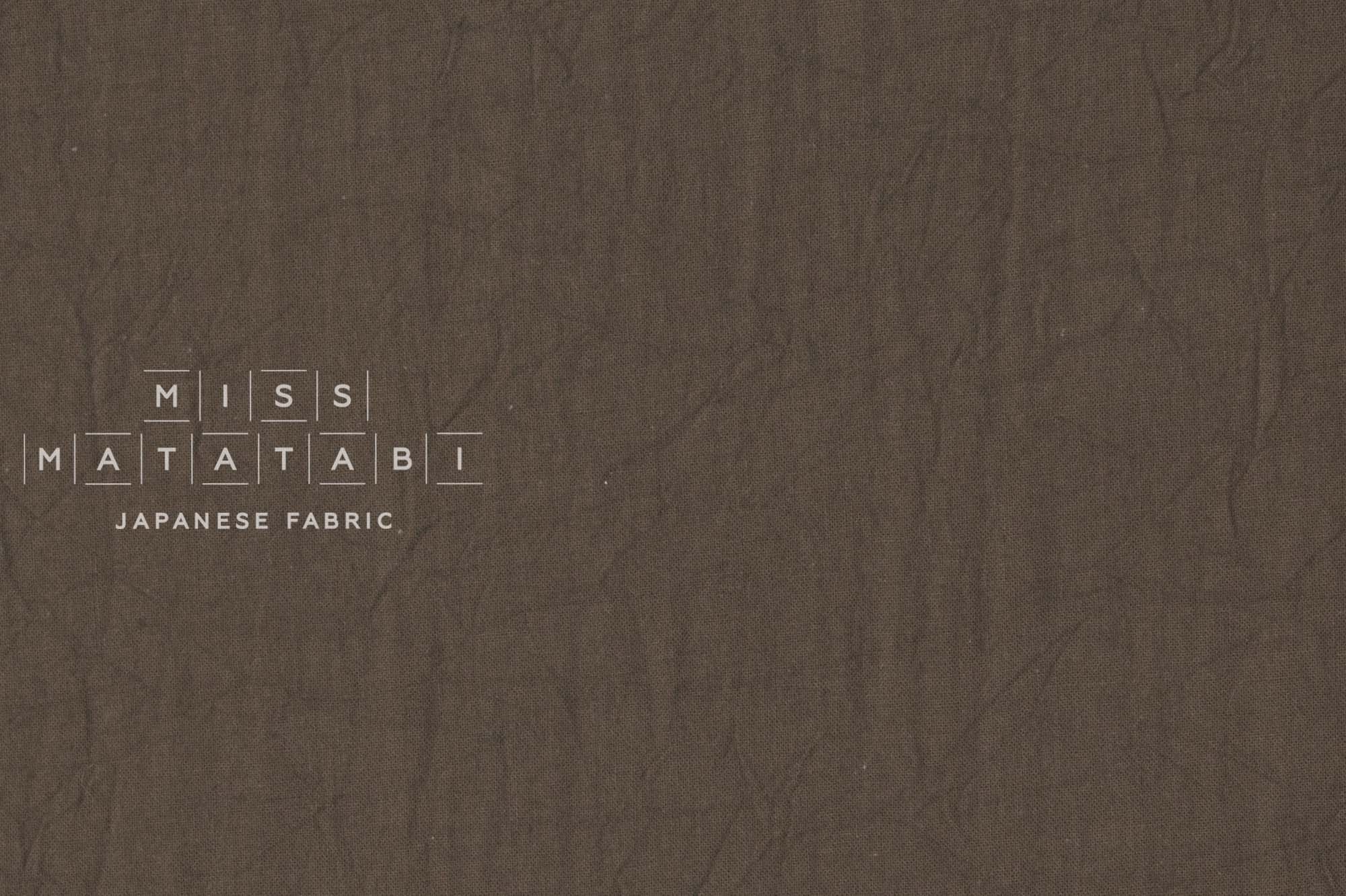 Japanese Fabric Washed Cotton - brown 214 - 50cm