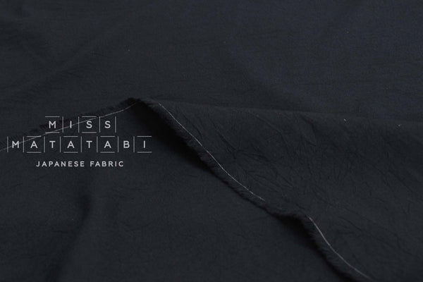 Japanese Fabric Washed Cotton - black 300 - 50cm