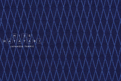 Japanese Fabric Indigo Aizome Yarn Dyed Asagi Sashiko - 50cm