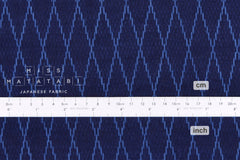 Japanese Fabric Indigo Aizome Yarn Dyed Asagi Sashiko - 50cm