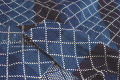 Japanese Fabric Indigo Aizome Yarn Dyed Katsuo Sashiko - 50cm