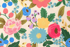 Cotton + Steel Rifle Paper Co. Vintage Garden Vintage Blossom Canvas - cream metallic - 50cm