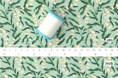 Cotton + Steel Rifle Paper Co. Vintage Garden Lily - mint metallic - 50cm