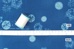 Japanese Fabric Indigo Style Shibori Print - B - 50cm
