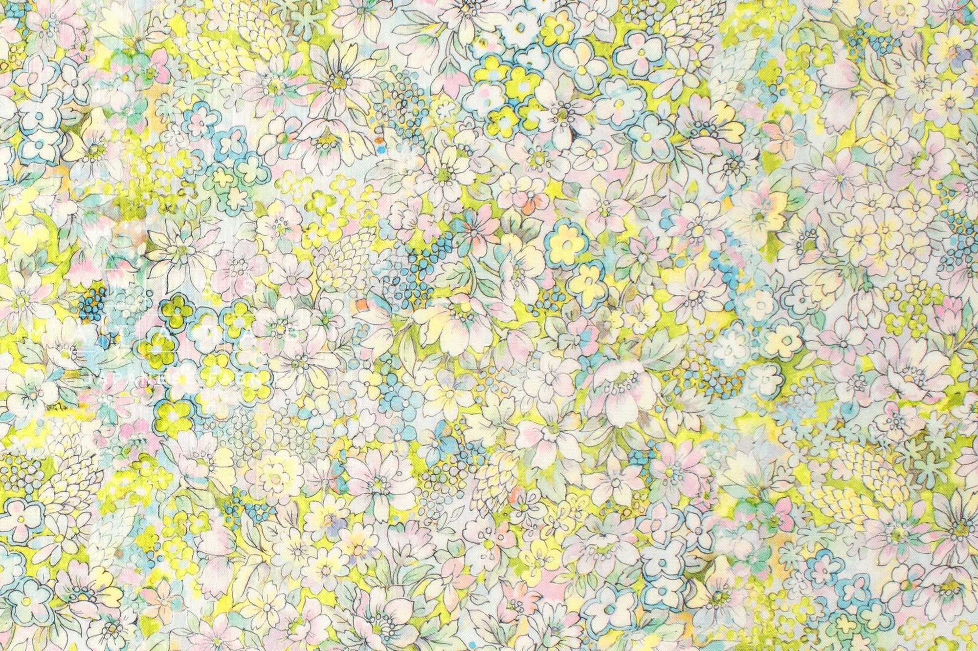 Japanese Fabric Ava's Garden - green - 50cm