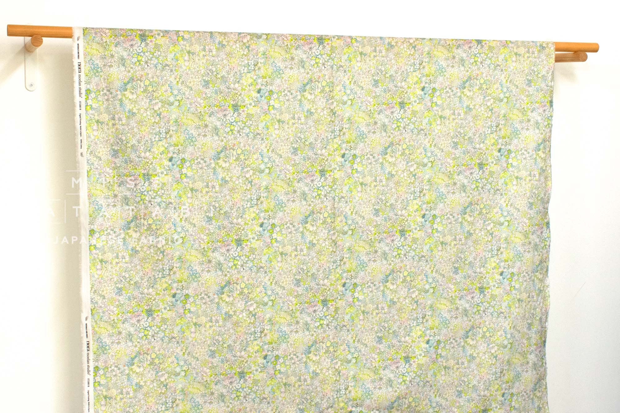 Japanese Fabric Ava's Garden - green - 50cm