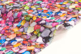 Japanese Fabric Rainbow Stones Print - 50cm