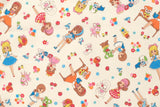 Japanese Fabric Retro Pop Girls - cream - 50cm