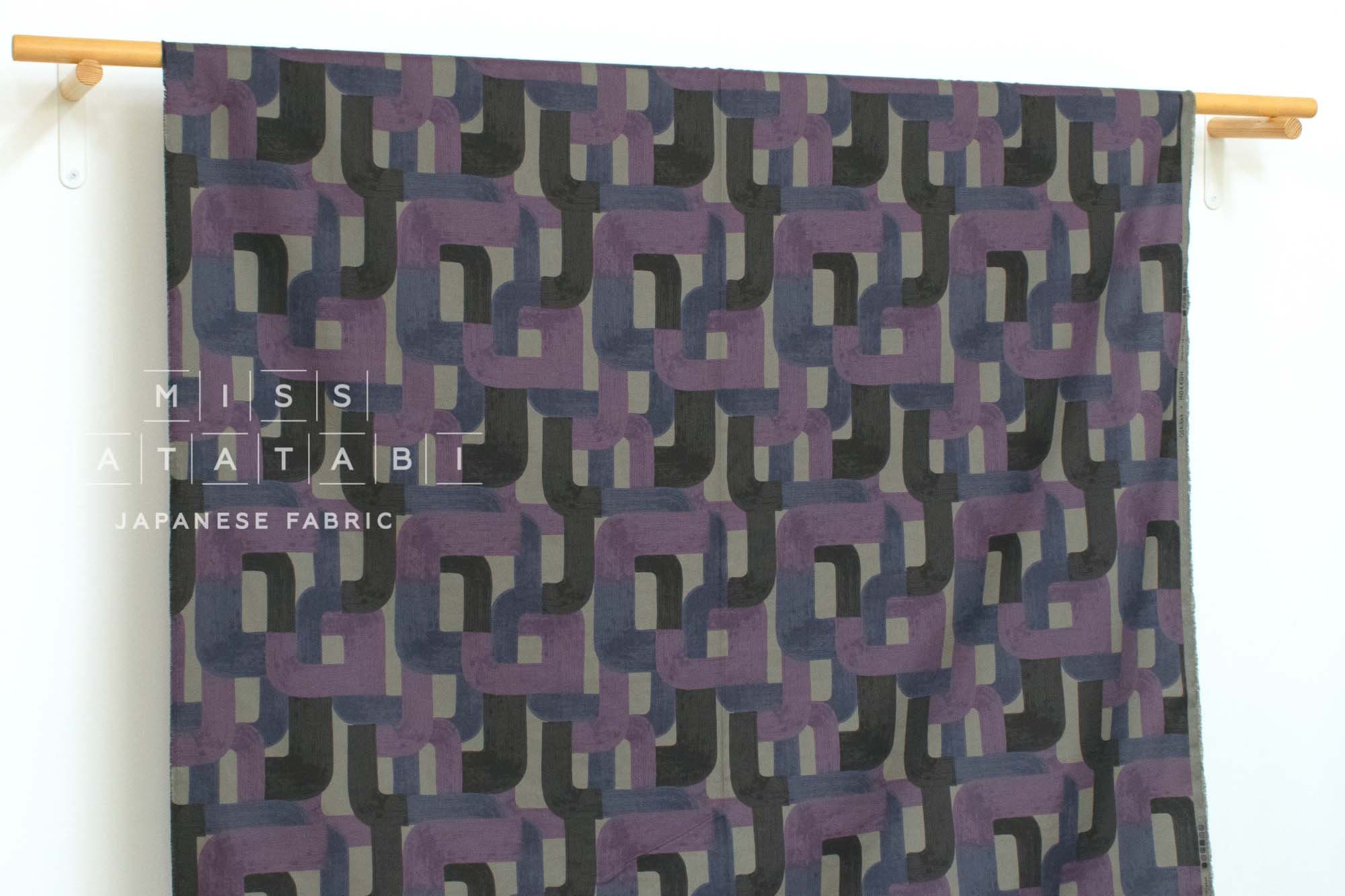 Japanese Fabric Connecting - purple, grey - 50cm