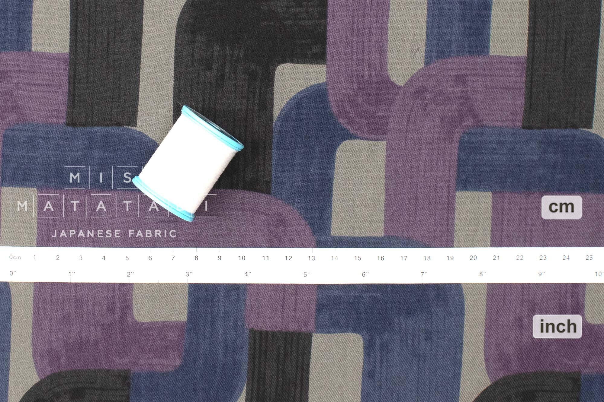 Japanese Fabric Connecting - purple, grey - 50cm