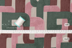 Japanese Fabric Connecting - pink, green - 50cm