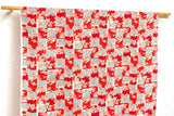 Japanese Fabric Wagara Windows - red - 50cm