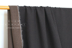 Japanese Fabric Yarn-Dyed Dot Dobby - charcoal - 50cm