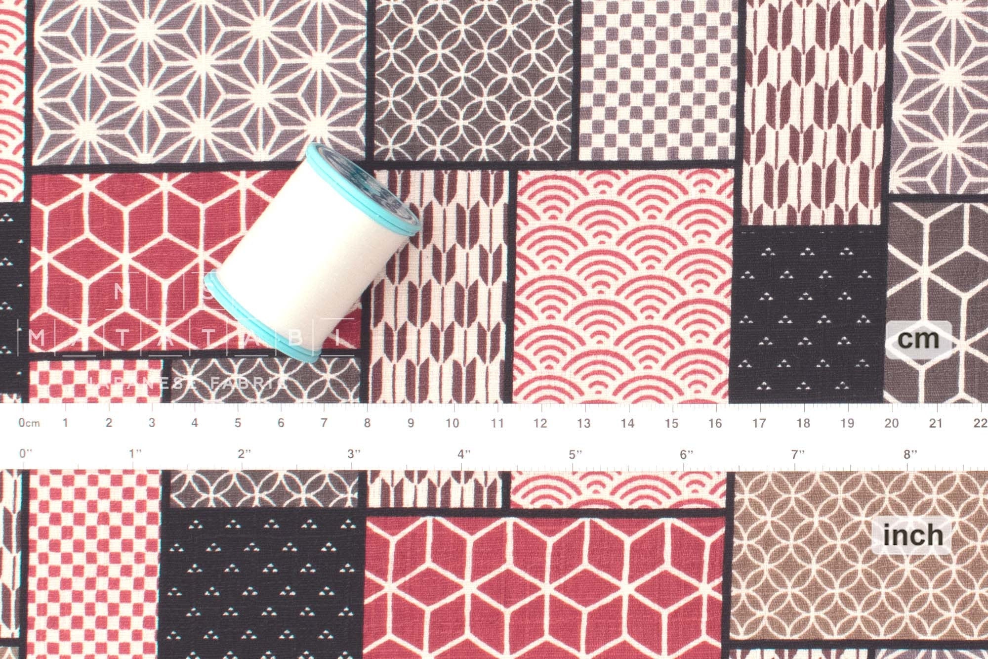 Japanese Fabric Wagara Patches - A - 50cm