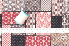 Japanese Fabric Wagara Patches - A - 50cm