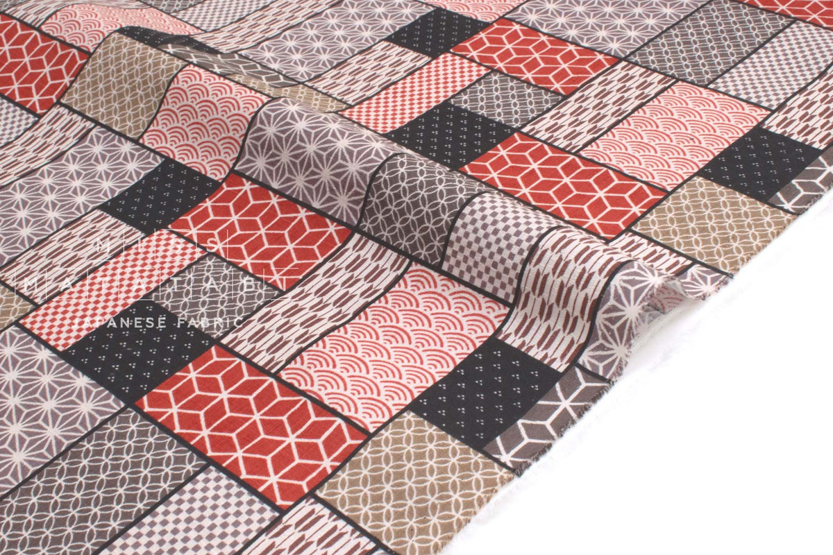 Japanese Fabric Wagara Patches - A - 50cm