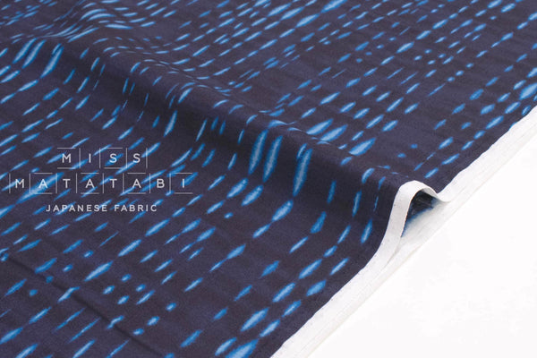 Japanese Fabric Indigo Style Shibori Print II - A - 50cm
