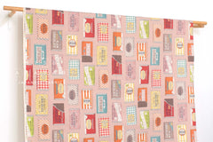 Japanese Fabric Kokka Chocolate Bars - pink - 50cm