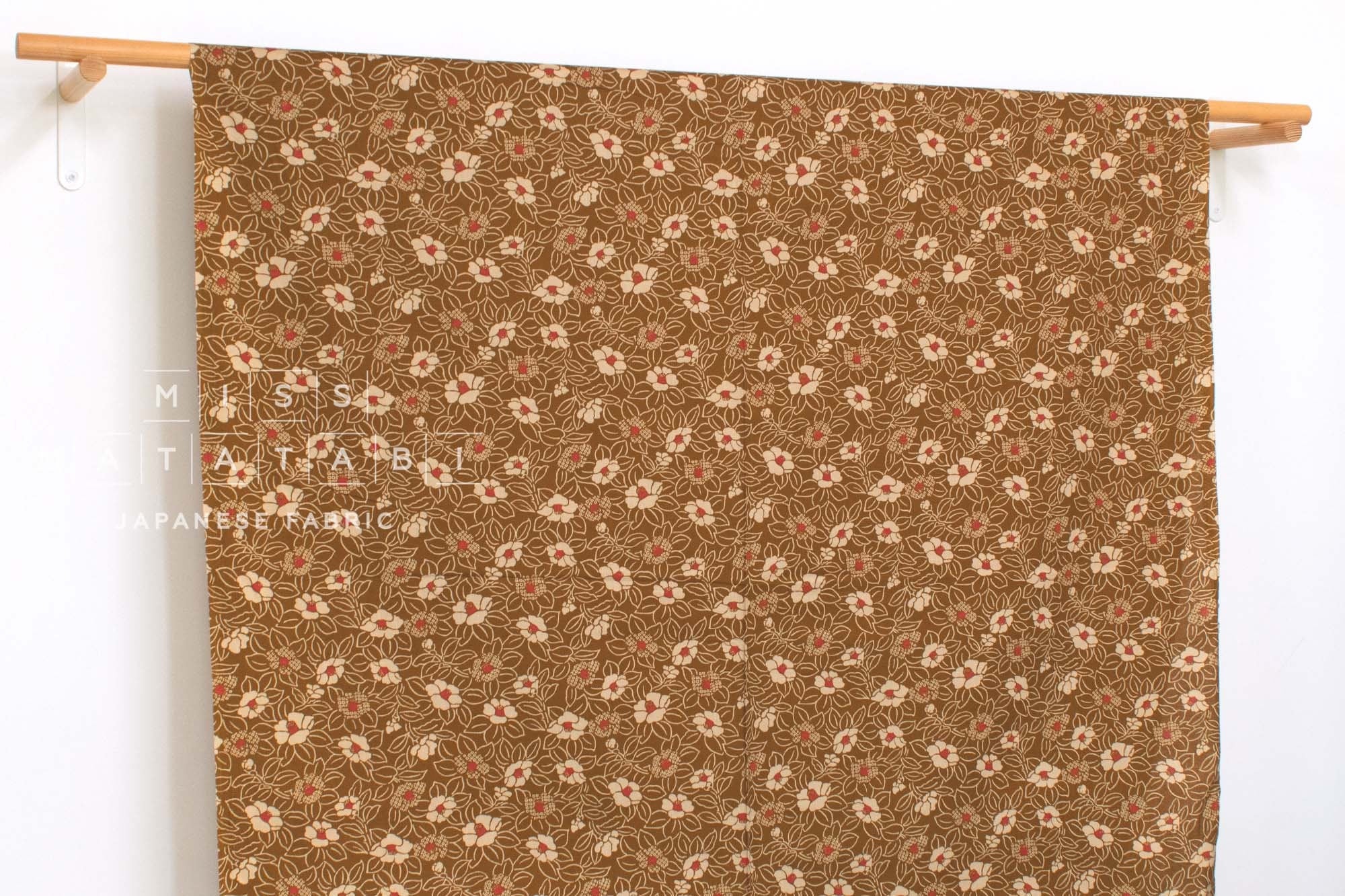 Japanese Fabric Kanokomon Tsubaki - C - 50cm
