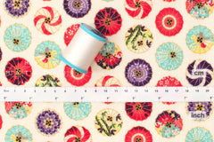 Japanese Fabric Wagasa Umbrella - A metallic - 50cm
