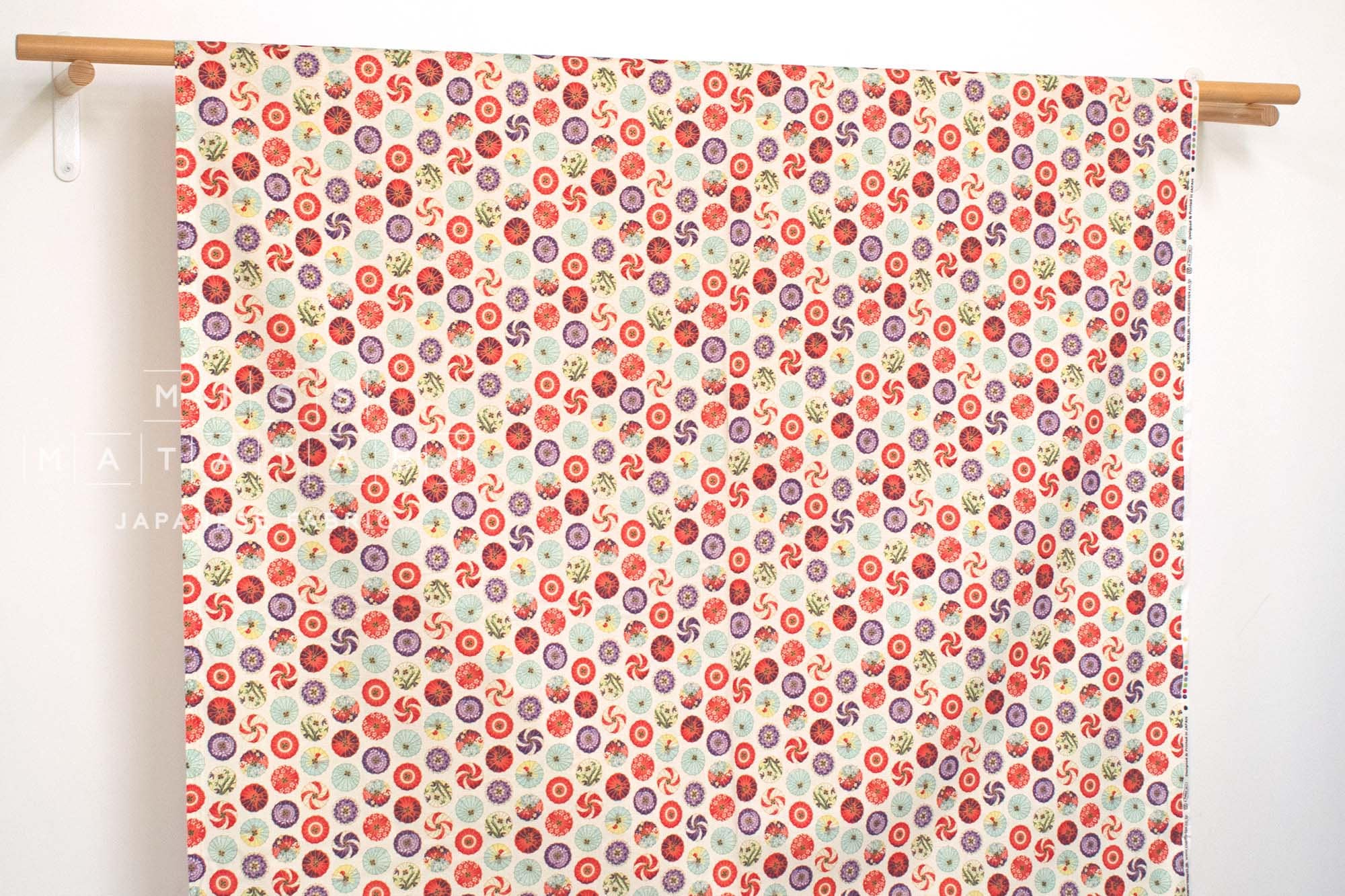 Japanese Fabric Wagasa Umbrella - A metallic - 50cm