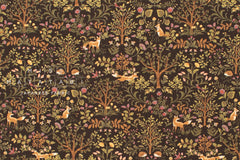 Japanese Fabric Corduroy Where the Animals Meet - C - 50cm