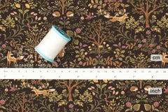 Japanese Fabric Corduroy Where the Animals Meet - C - 50cm