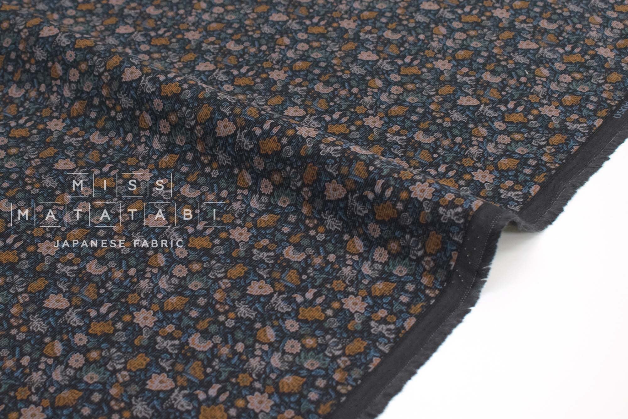 Japanese Fabric Corduroy Palais Fleur - E - 50cm