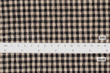 Japanese Fabric Shokunin Collection Yarn-Dyed Small Gingham - black - 50cm