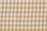 Japanese Fabric Shokunin Collection Yarn-Dyed Check - butter - 50cm