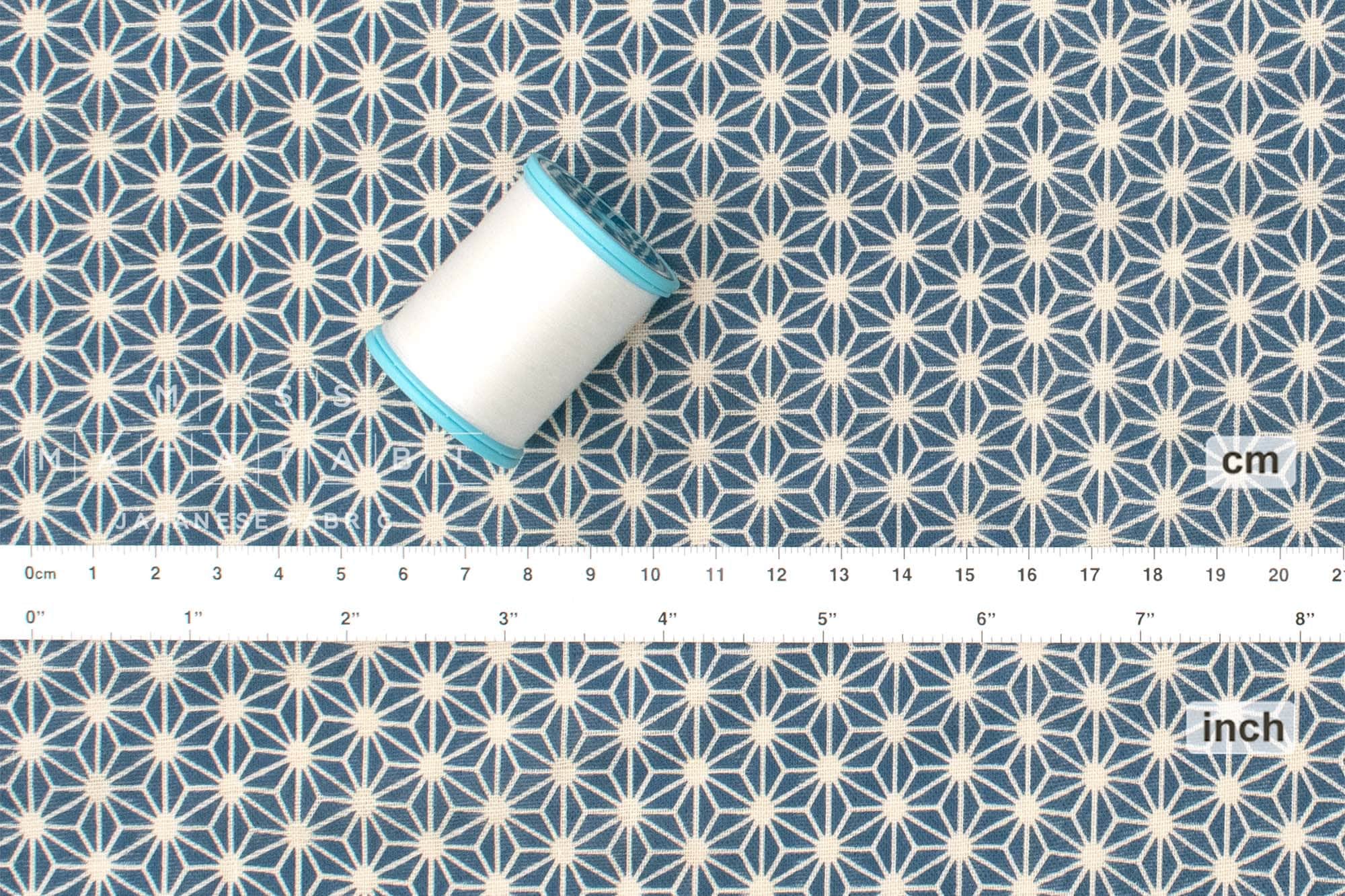 Japanese Fabric - asanoha double gauze - blue - 50cm