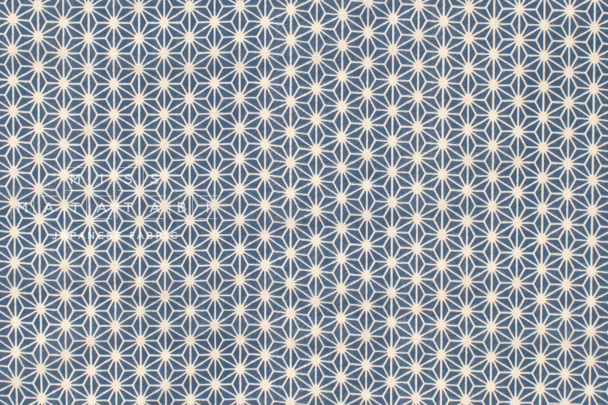 Japanese Fabric - asanoha double gauze - blue - 50cm
