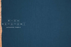 Japanese Fabric Washed Cotton - blue 266 - 50cm