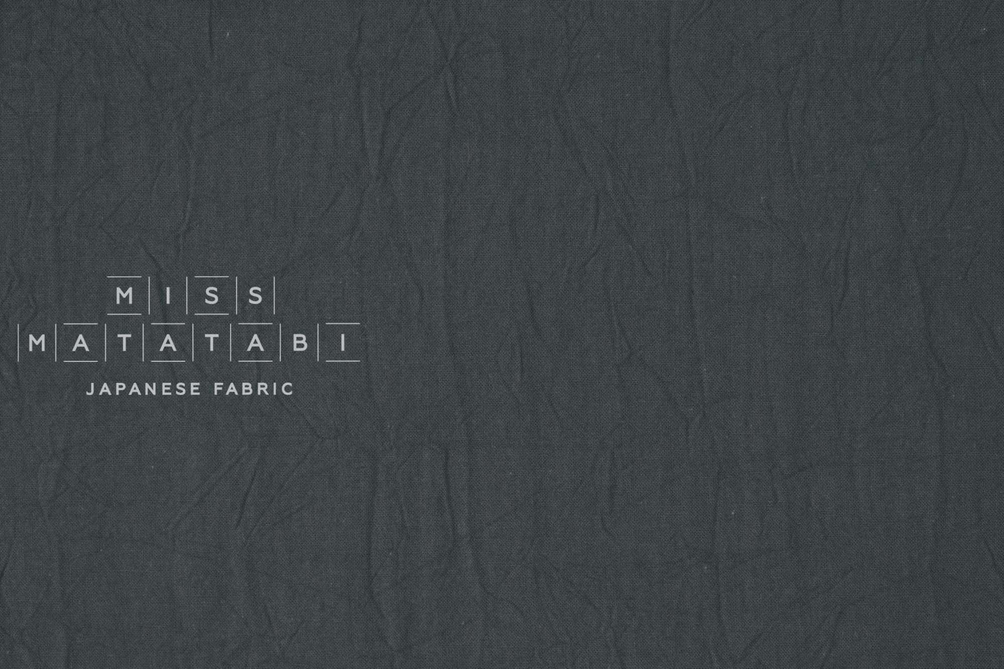 Japanese Fabric Washed Cotton - charcoal 289 - 50cm