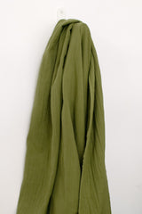 Japanese Fabric Shokunin Collection Yarn-Dyed Sun-Dried Double Gauze - green -  50cm