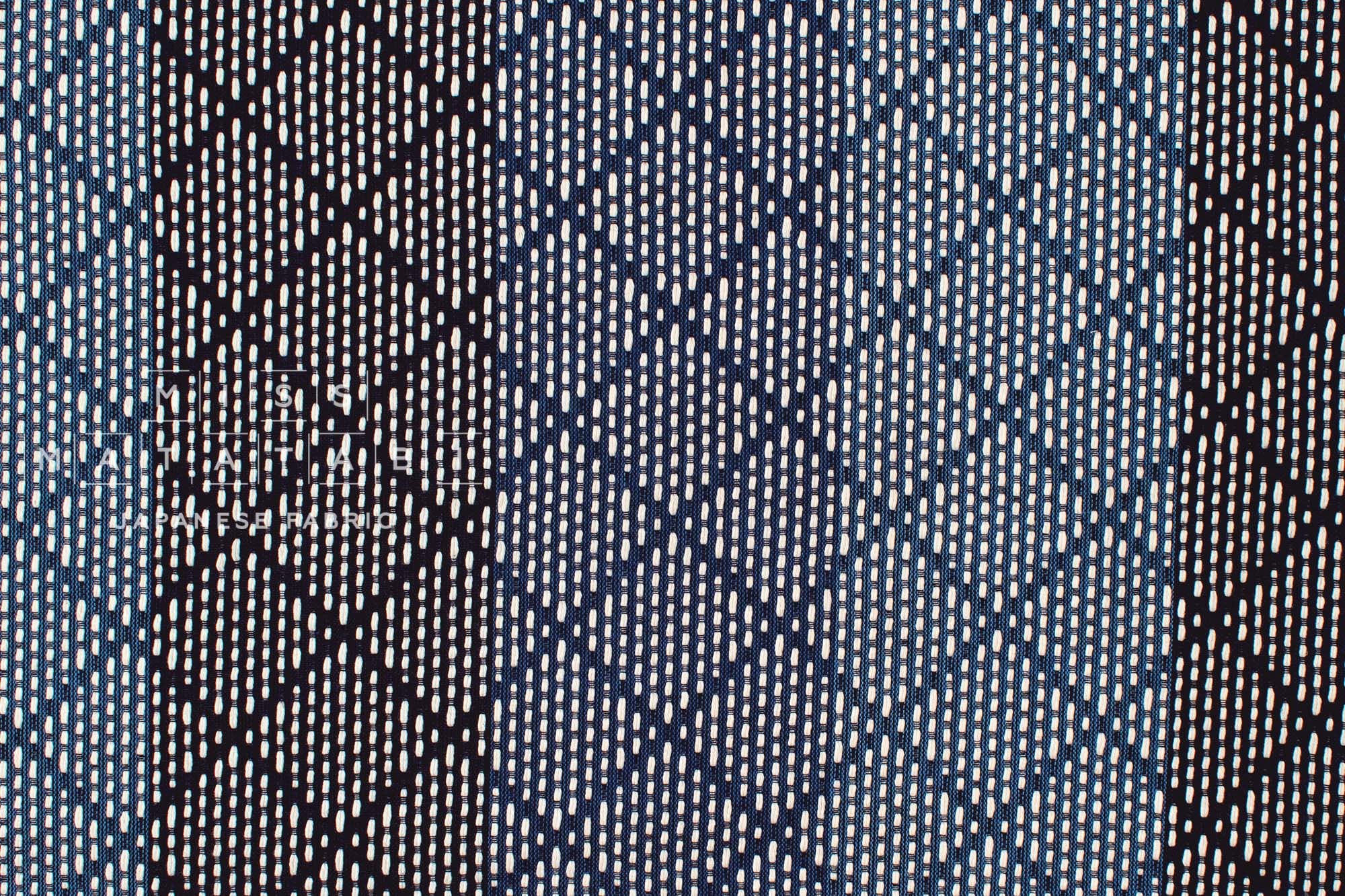 Japanese Fabric Indigo Aizome Yarn Dyed Katsuo Sashiko - 50cm