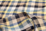 DEADSTOCK Japanese Fabric 100% Linen Check Plaid - 7 -  50cm
