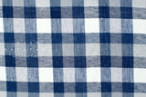 DEADSTOCK Japanese Fabric 100% Linen Check Plaid - 16 -  50cm