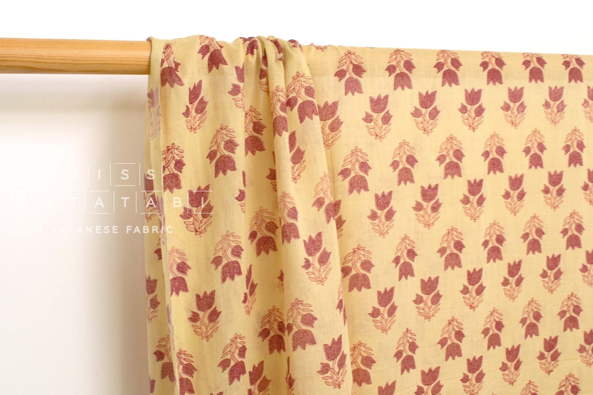 Hand Printed Indian Cotton Voile - A4 - 50cm