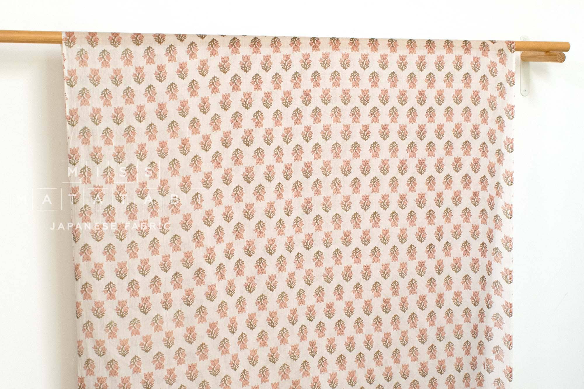 Hand Printed Indian Cotton Voile - A1 - 50cm