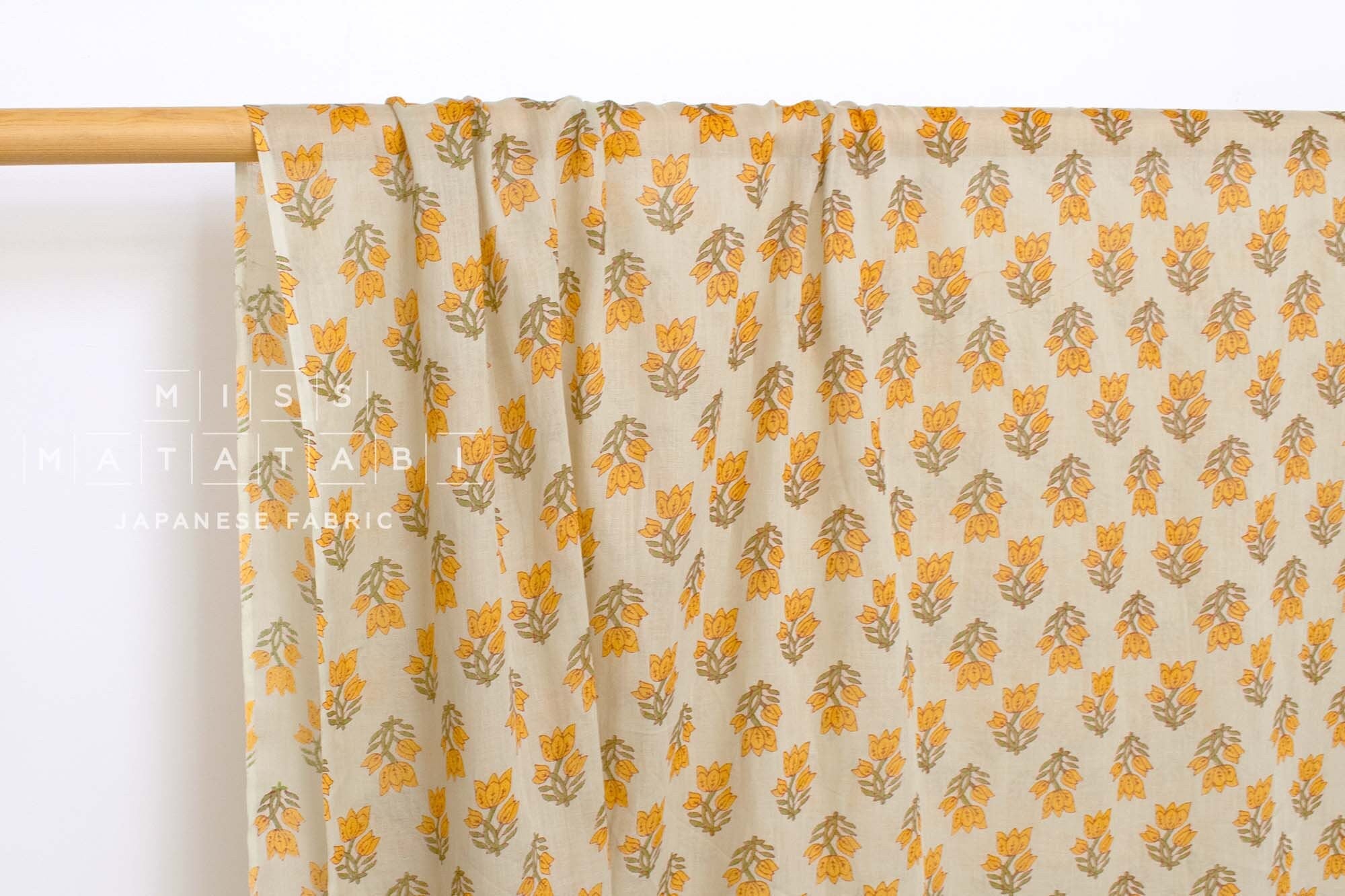 Hand Printed Indian Cotton Voile - A2 - 50cm