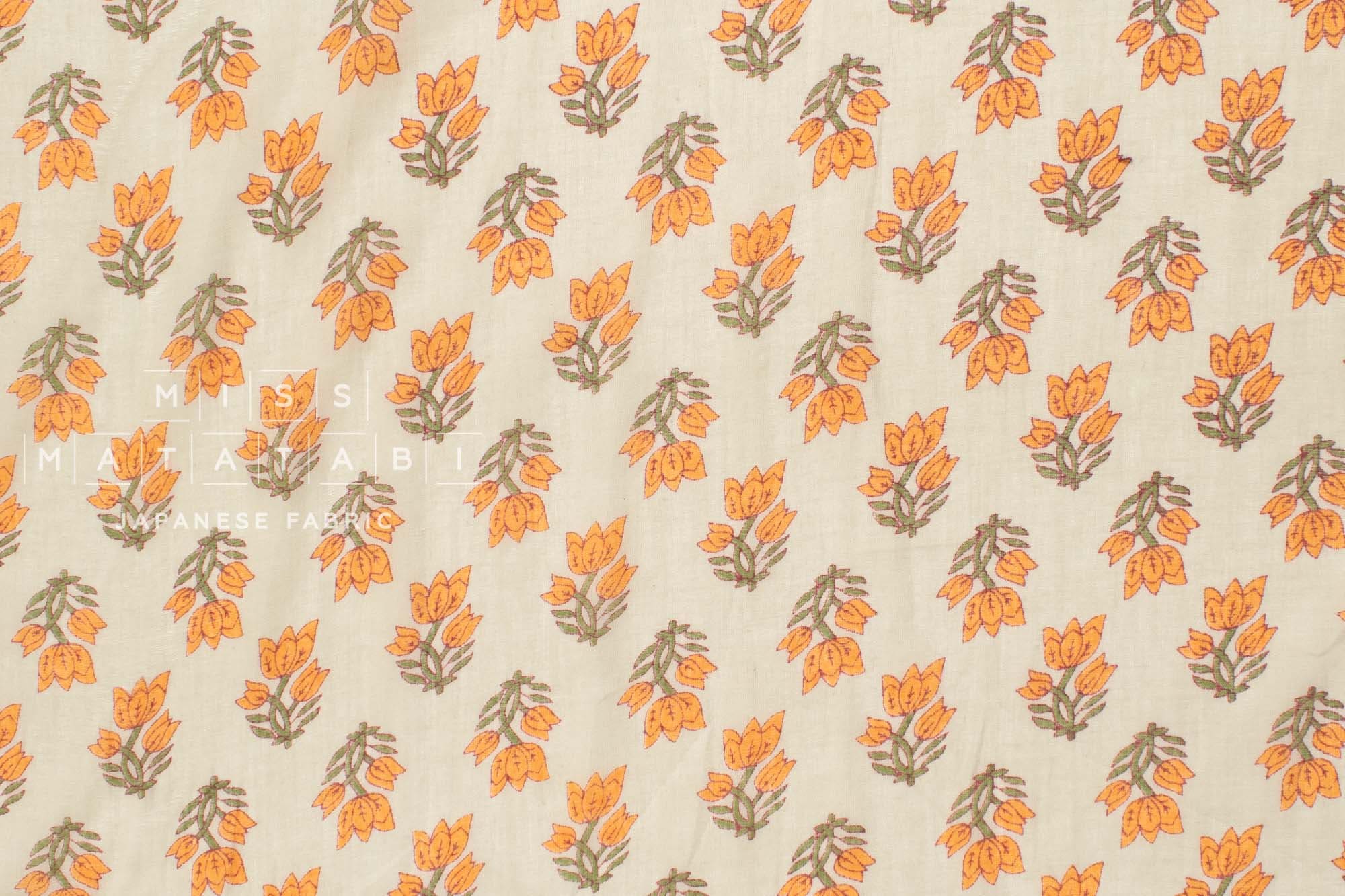 Hand Printed Indian Cotton Voile - A2 - 50cm