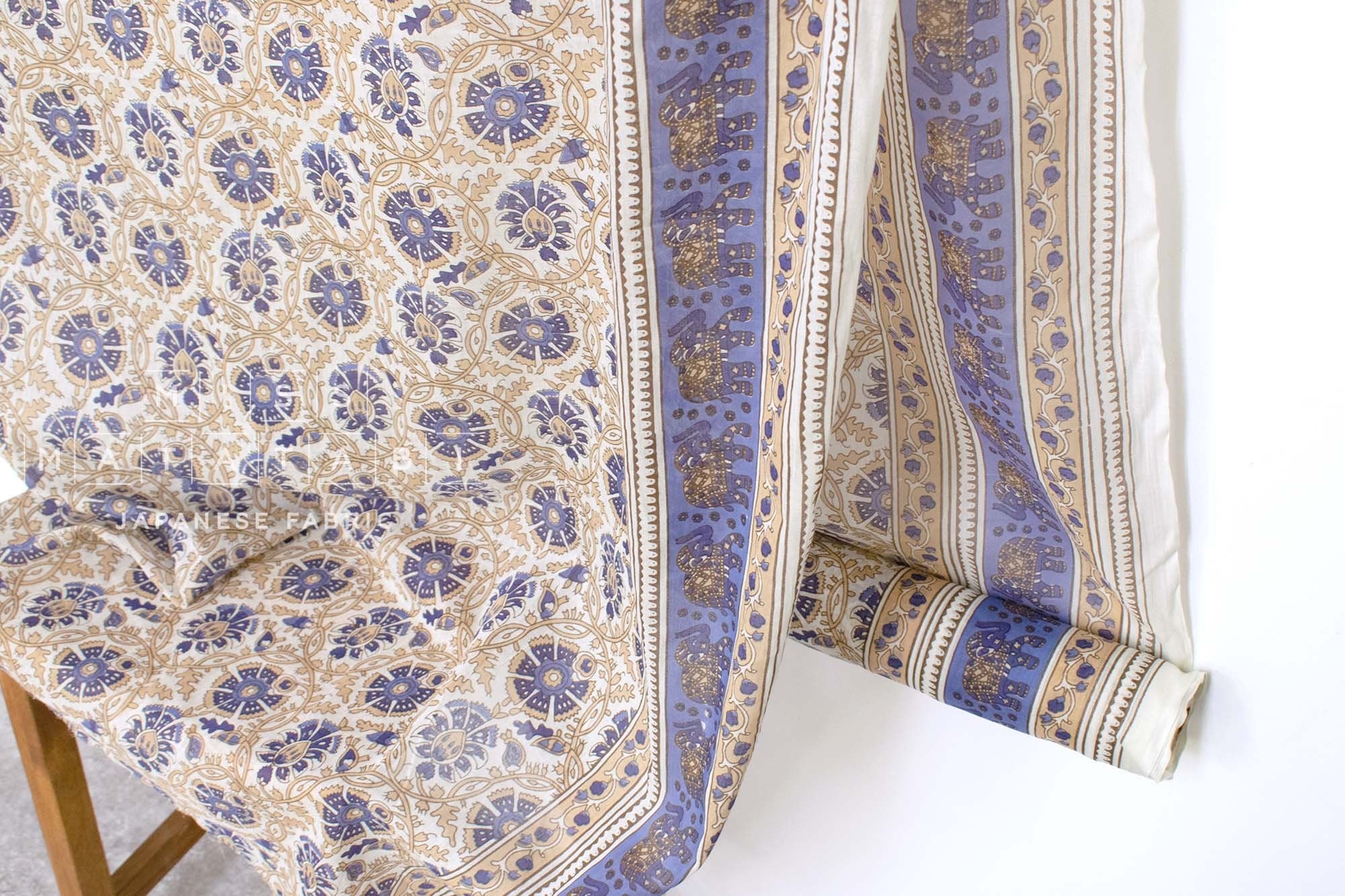 Hand Printed Indian Cotton Voile - D1 - 50cm
