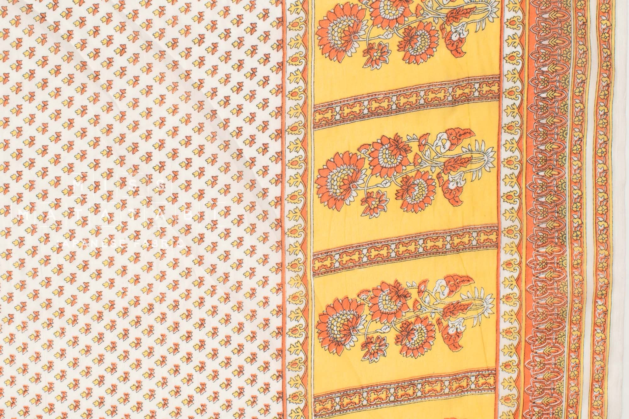 Hand Printed Indian Cotton Voile - C1 - 50cm